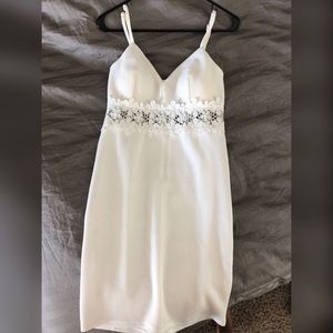 White form fitting dress